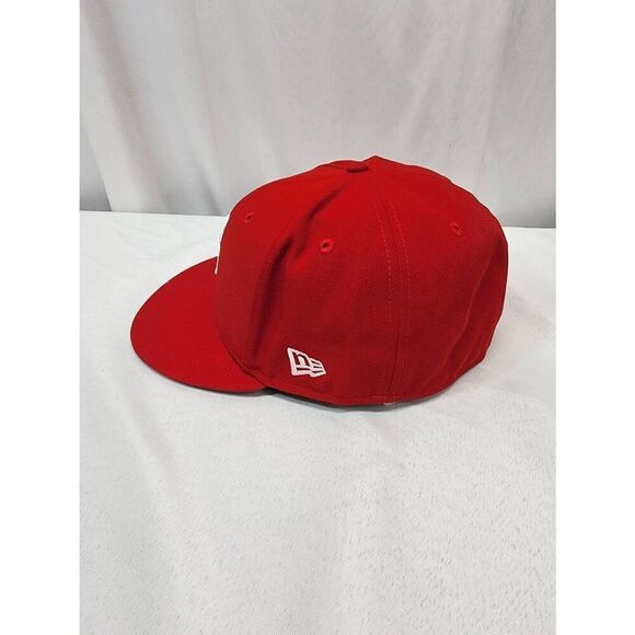 New Era New York Yankees White Red Size 8 Fitted Hat - Picture 4 of 7